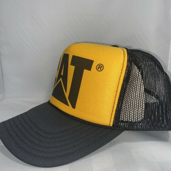 Caterpillar Hat CAT Foam Hat Snap Back Trucker Hat - Picture 3 of 4